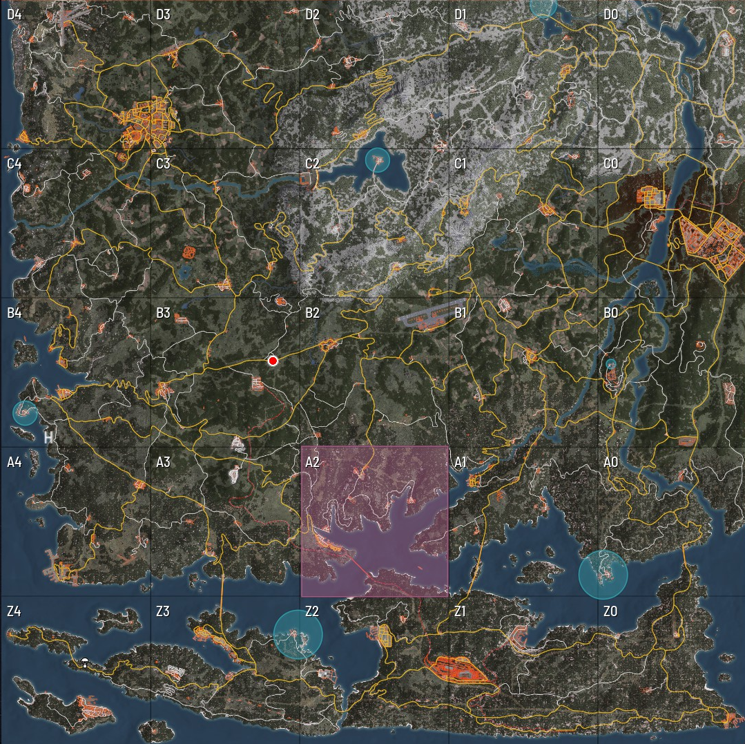 Noobs & Granaten PVE Server Karte